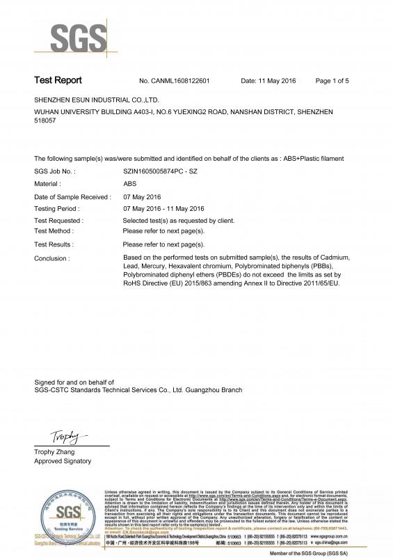 Сертификат соответствия ABS+ (Switzerland, 2016)